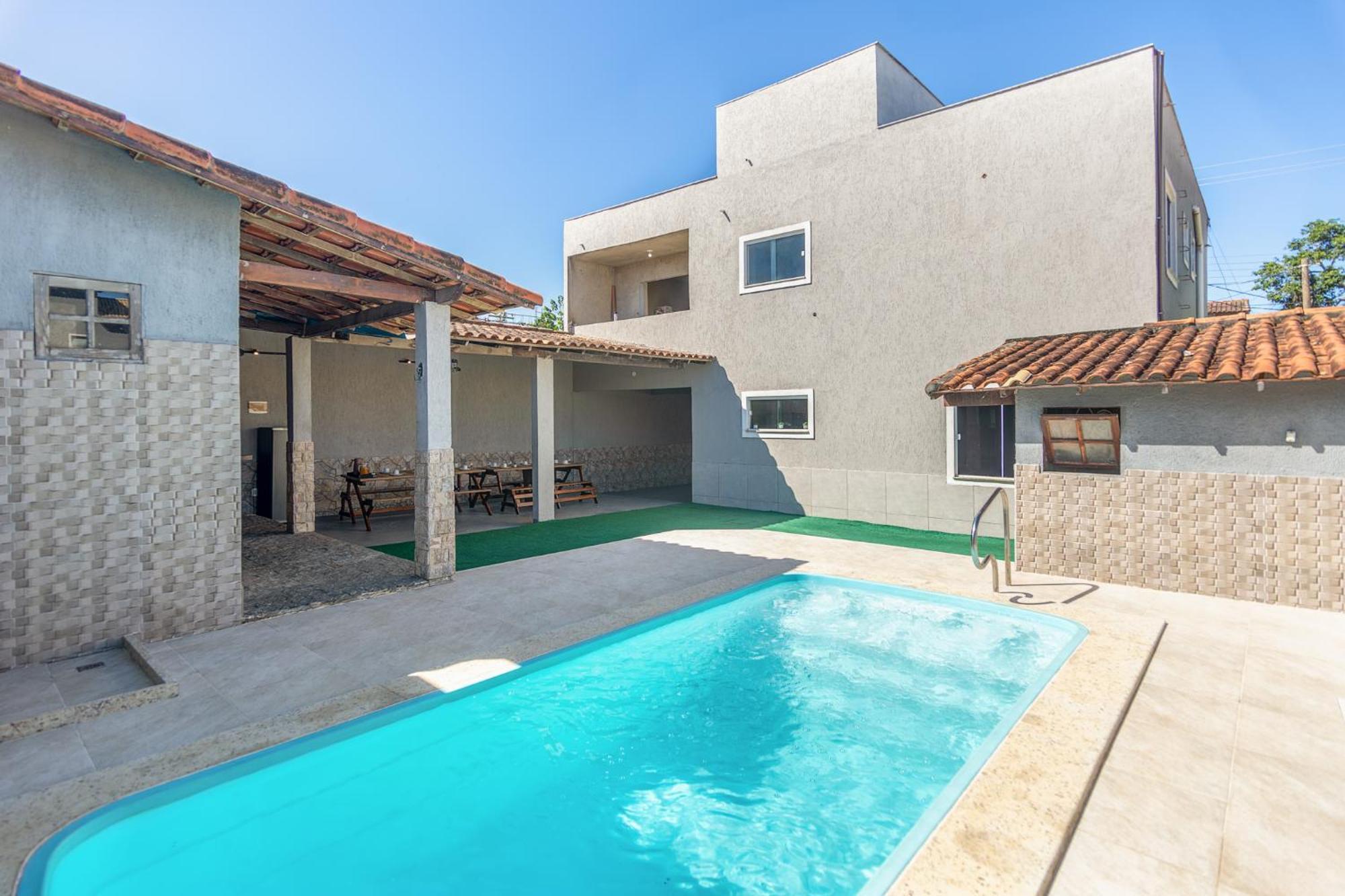 Refugio Tropical Casa De Praia Com Piscina Aquecida E 4 Suites E Garagem 3 Carros, 800 Mtrs Da Praia Internet 700 Mbps, Condominio Privado Com Pista De Skate , Quadra De Futevolei , Campos E Quadras De Futebol! Cabo Frio Eksteriør billede